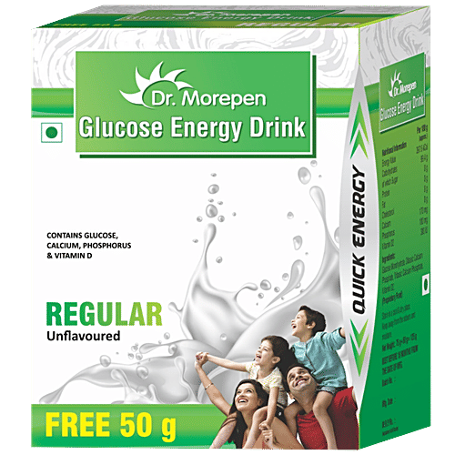 Buy Dr. Morepen Glucose Powder Regular, Unflavoured For Energy