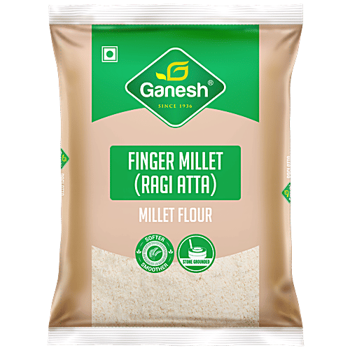 Buy Ganesh Finger Millet/Ragi Atta Millet Flour, High In Protein, Low