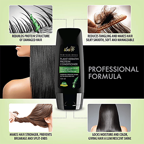 Iba Professional Plant Keratin Protein Conditioner - For Dry & Damaged Hair, 125 ml  