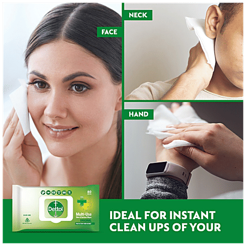 Dettol Original Multi-use Skin & Surface Wipes, 80 pcs  
