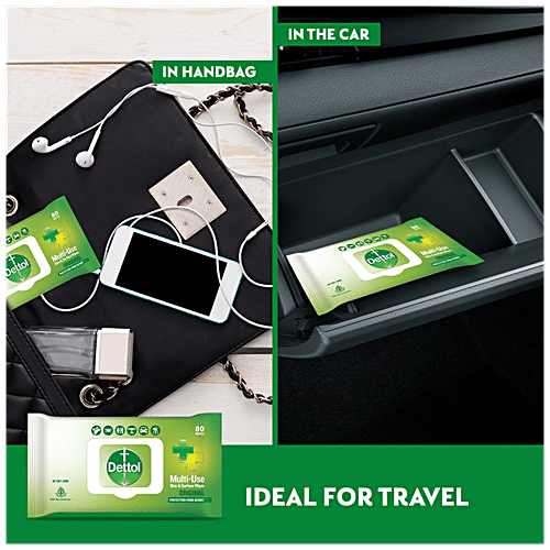 Dettol Original Multi-use Skin & Surface Wipes, 80 pcs  