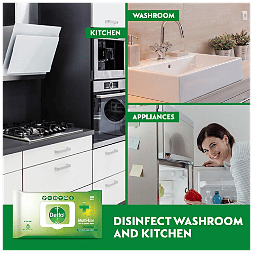 Dettol Original Multi-use Skin & Surface Wipes, 80 pcs  