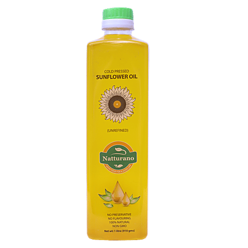 Buy Natturano Coldpressed Sunflower Oil Unrefined, 100 Natural, No