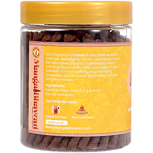 Mangal Bhavan Loban Herbal Pooja Dhoop Stick - With Stand, 200 g Herbal Pooja Dhoop
Natural Ingredients