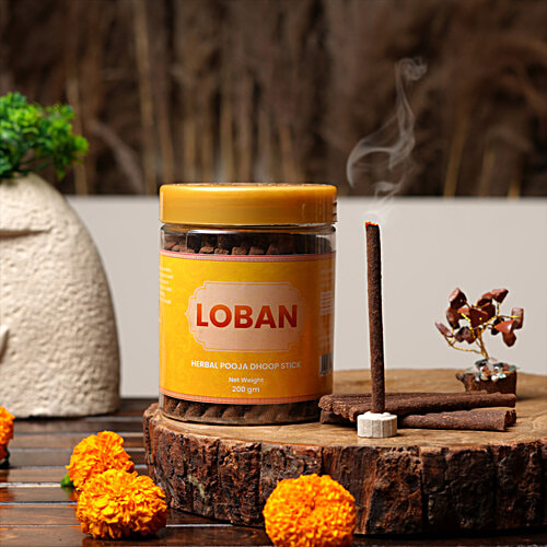 Mangal Bhavan Loban Herbal Pooja Dhoop Stick - With Stand, 200 g Herbal Pooja Dhoop
Natural Ingredients