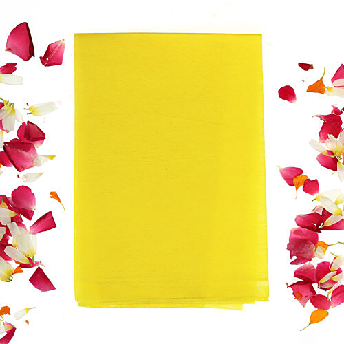 Mangal Bhavan Pooja Cloth - Pure Cotton, For Altar, Yellow, 1 pc  Pure Cotton
 Enhance Spiritual Thoughts