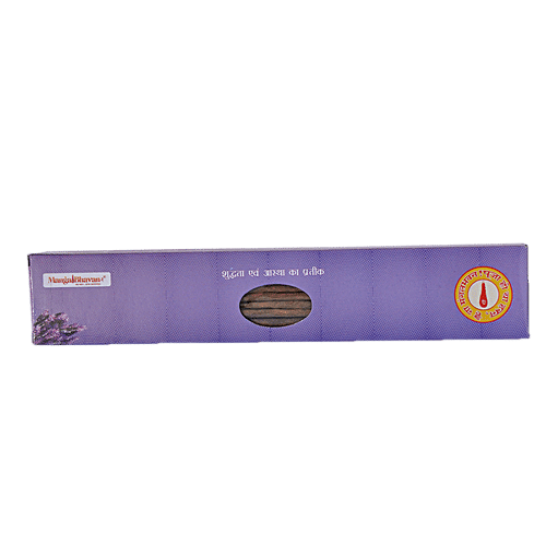 Mangal Bhavan Handmade Premium Lavender Agarbatti - Soothing & Fresh Aroma, 32 g