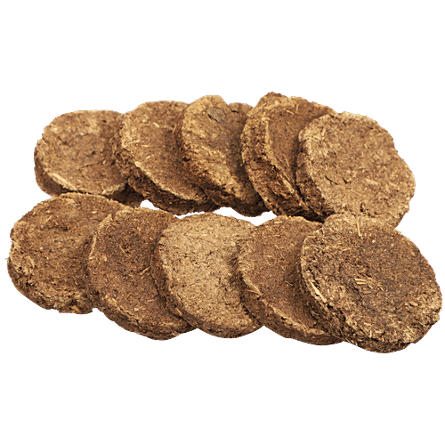 Mangal Bhavan Cow Dung Cake, 140 g (10 pcs) Purifies Environment
 Dispels Negative Energy
 Insect Repellent