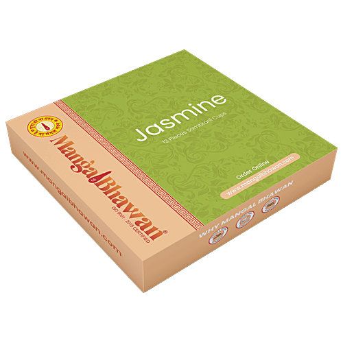Mangal Bhavan Natural Jasmine Sambrani Cup, 108 g Soothing Aroma
Natural Ingredients
