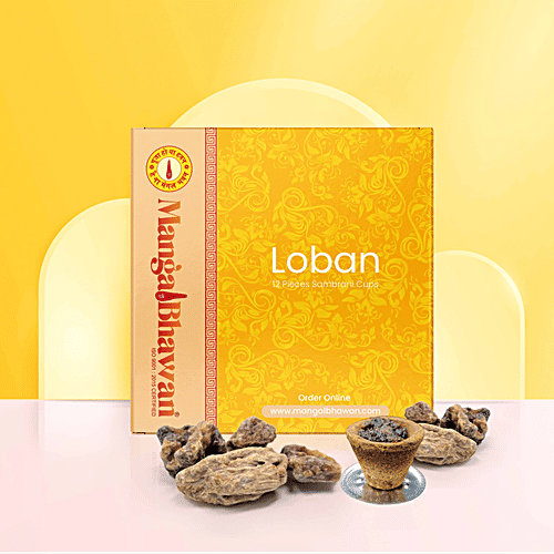 Mangal Bhavan Natural Loban Sambrani Cup - Soothing & Lasting Aroma, 108 g  Soothing Aroma
 Natural Ingredients