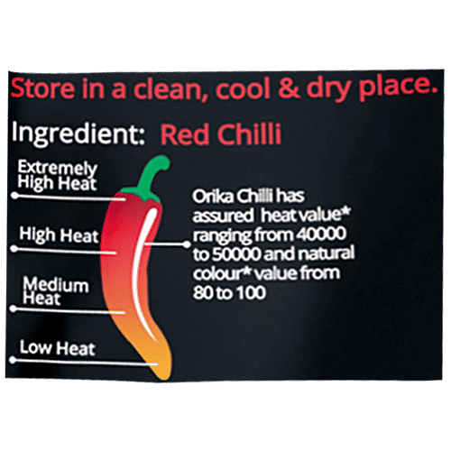 Orika Hot Red Chilli Powder - Made From High Heat Value Chillies, 500 g  