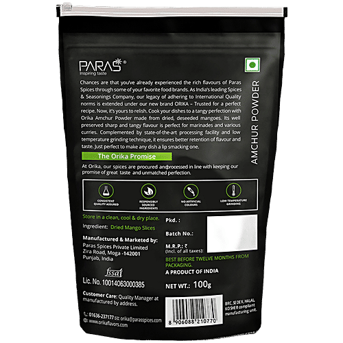 Orika Amchur Spice Powder - High Quality, 100 g  