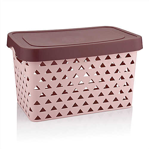 Asian Multistar Fruit /Kitchen Storage Basket - Multipurpose, Durable, Pastel Pink, 4 pcs  