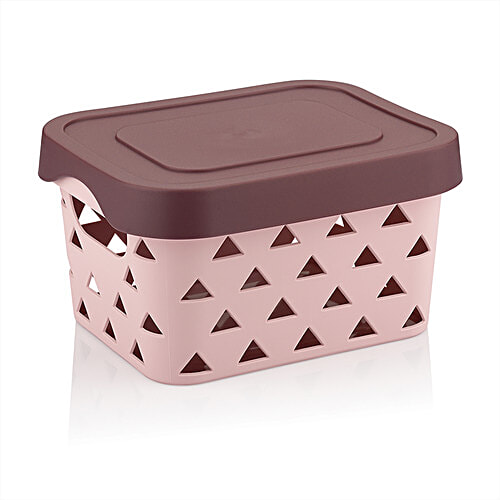 Asian Multistar Fruit /Kitchen Storage Basket - Multipurpose, Durable, Pastel Pink, 4 pcs  