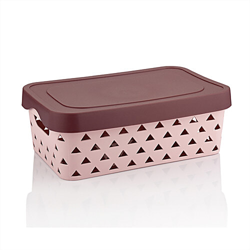 Asian Multistar Fruit /Kitchen Storage Basket - Multipurpose, Durable, Pastel Pink, 4 pcs  