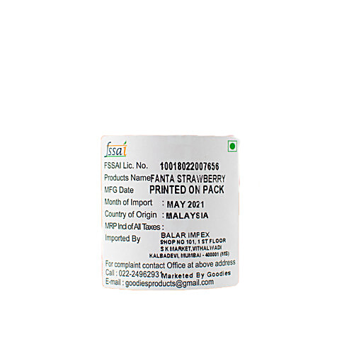 Fanta Imported Sparkling Soft Drink - Strawberry, Imported, 320 ml Refreshing, Strawberri