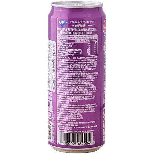 Fanta Imported Sparkling Soft Drink - Grape Flavour, Perissa Anggur, Imported, 320 ml Refreshing