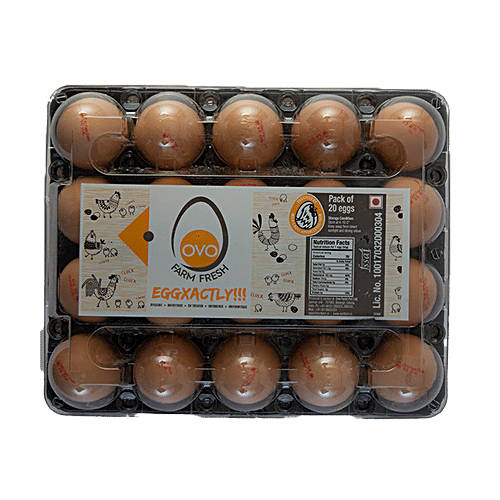 OVO Eggxactly Brown Eggs, UV Treated & Antibiotic Free, 20 pcs  Farm Fresh