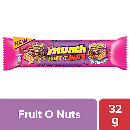 Buy Nestle Munch Fruit O' Nuts Chocolate Coated Crunchy Wafer Bar