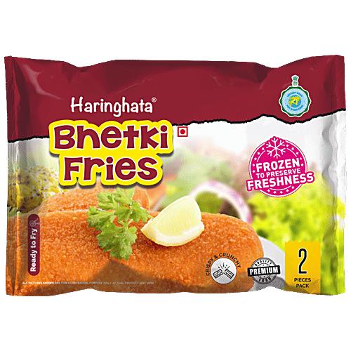 Haringhata Ready To Fry Snacks Bhetki Fish Fries, Premium Quality, 150 g  