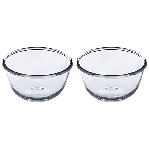 Sanjeev Kapoor Borosilicate Mixing/Serving Bowl - Dishwasher Safe, 2 pcs