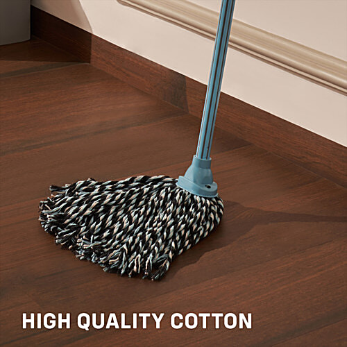 Gebi  Round Mop - Plastic, With Rod, Blue, 1 pc  