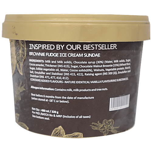 Polar Bear Ice Cream Sundae - Brownie Fudge, 480ml Tub