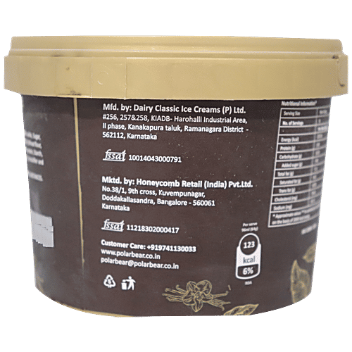 Polar Bear Ice Cream Sundae - Brownie Fudge, 480ml Tub