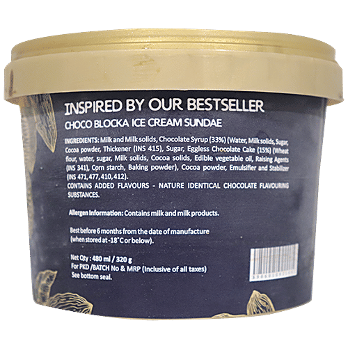 Polar Bear Ice Cream Sundae - Choca Blocka, 480 ml Tub 