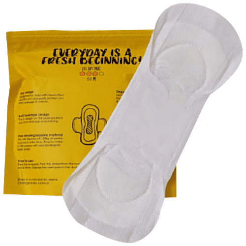 Lemme Be Heavy Flow Day Pads - 100% Cotton, Certified Biodegradable, 10 pcs Box