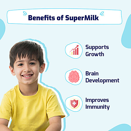 Gritzo Supermilk For 2-6 Yrs Protein & Nutrition Drink Mix - Double Chocolate, 400 g  