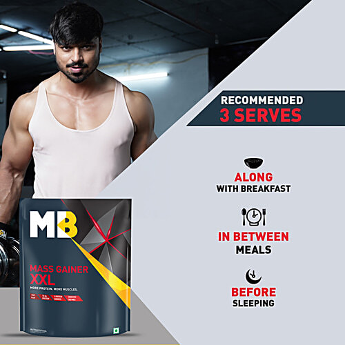 MuscleBlaze Mass Gainer XXL - 82.5g Protein, Chocolate Flavour, 1 kg  