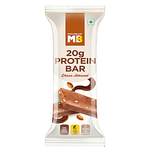 Buy MuscleBlaze 22g Protein Bar No Added Sugars, Almond Fudge Online