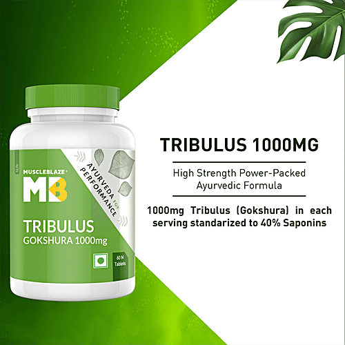 MuscleBlaze Tribulus Gokshura 1000mg Tablets, 60 pcs  Ayurveda for Performance
