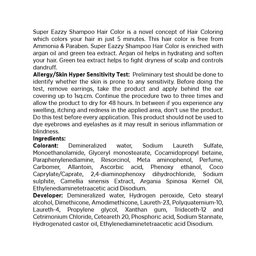 Buy Vcare Super Eazzy Hair Colour Shampoo With No Ammonia, Long