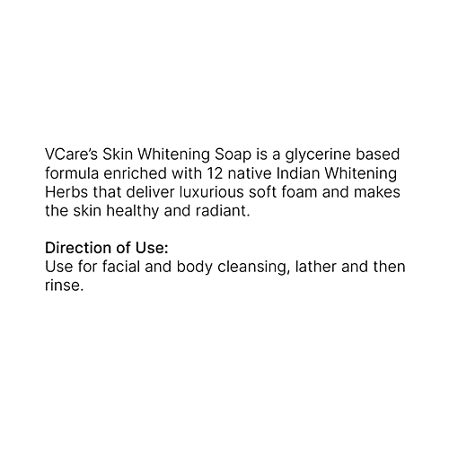 Vcare  Skin Whitening Soap - Enriched With 12 Herbs, 100 g  