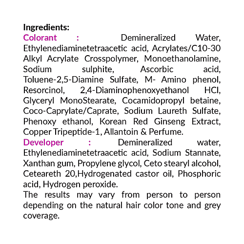 Vcare  Shampoo Hair Colour Triple Plus - No Paraben & Sulphates, Black, 15 ml  