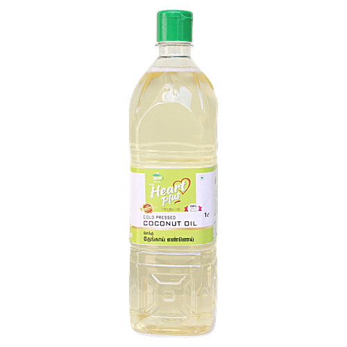 Heartplus Cold-pressed Coconut Oil - For Skin, Hair & Cooking, 1 L  
