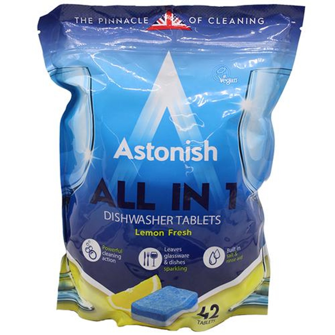 Buy Astonish All In 1 Dishwasher Tablets Removes, Tough Stains, Lemon Fresh Online at Best