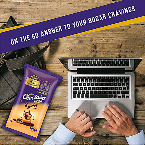 Cadbury Choclairs Chewy Choco Centre Toffee - Choclairs Gold Coffee , 115 Units, 655.5 g