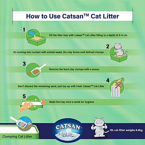 Catsan Natural Clumping Cat Litter 20 Litre Bag, 100 Percent