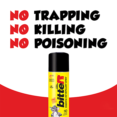 Bitter Powerful Rat Repellent Spray - Prevents Rat Bitting, For Use On Vehicles, Home Etc., 180 ml  Prevents Rat Bitting
 Xtra Strong Bitter Spray
