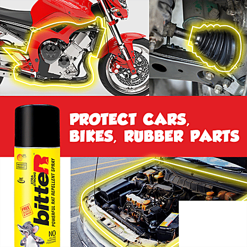 Bitter Powerful Rat Repellent Spray - Prevents Rat Bitting, For Use On Vehicles, Home Etc., 180 ml  Prevents Rat Bitting
 Xtra Strong Bitter Spray