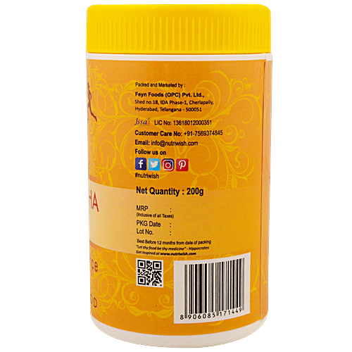 Nutriwish Ashwagandha Powder Superfood - For Weight Management, Rich In Vitamin, 200 g  