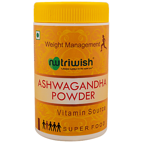 Nutriwish Ashwagandha Powder Superfood - For Weight Management, Rich In Vitamin, 200 g  