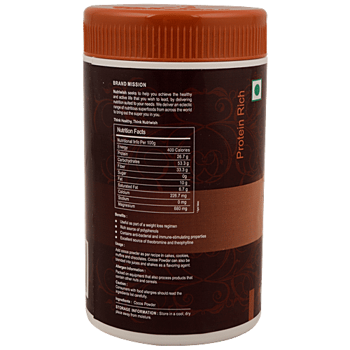 Nutriwish Cocoa Powder Super Food - Rich Source Of Vitamin, Helps Manage Weight, 200 g