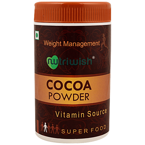 Nutriwish Cocoa Powder Super Food - Rich Source Of Vitamin, Helps Manage Weight, 200 g