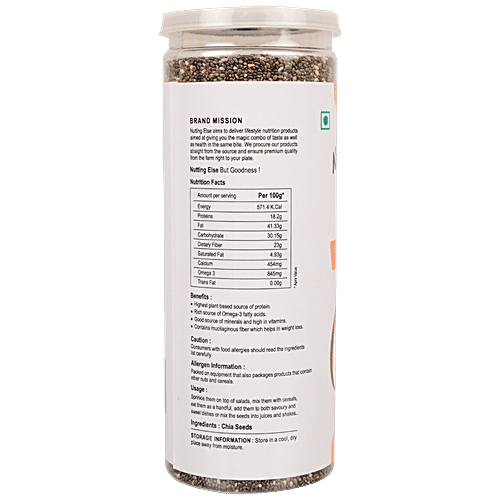 Buy NUTTING ELSE Chia Seeds Rich In Omega 3 & Protein Online at