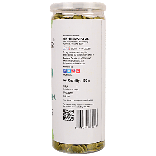 Buy NUTTING ELSE Raw Pumpkin Seeds Rich In Calcium & Vitamin E Online