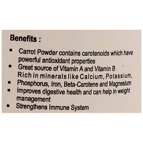 Flavour Drum Carrot Powder - Improve Eye & Skin Health, 200 g  